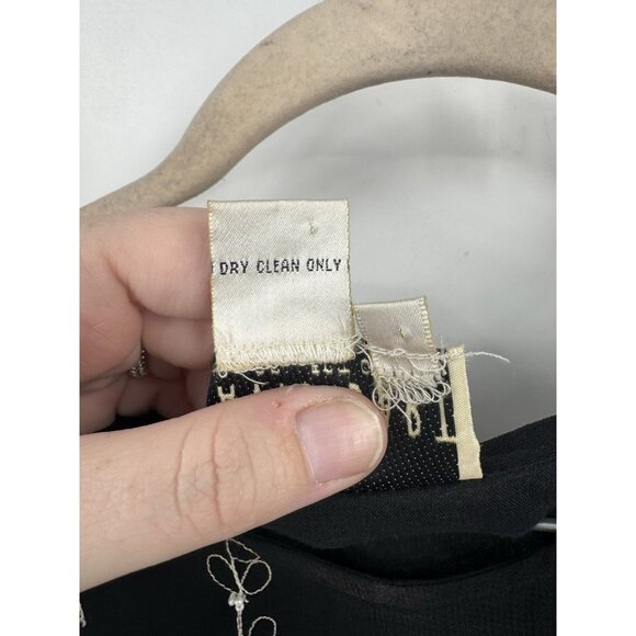 VTG David Dart Midi Dress Women XS Black Whimsygoth Dark Romance Vampire Witchy - Picture 4 of 8